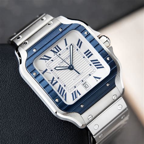 santos cartier amazon|cartier santos blue bezel.